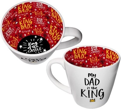 My Dad Is The King Ceramic Mug Inside Out Text Father Gift