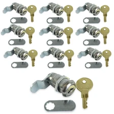 Leisure Coachworks 10 Pack 1 /8 Keyed Camlock with Straight and Offset Cam Lock