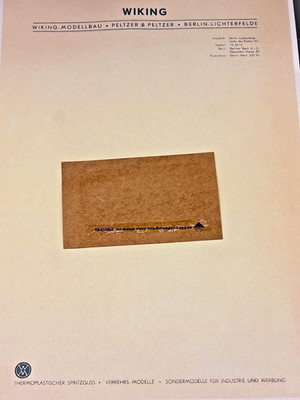 Wiking Original  Restposten Folienbeschriftung Trevira niederländisch um 1969
