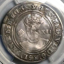 1551 PCGS VF Edward VI Shilling Britain Hammered Boy King Silver Coin (25070601D