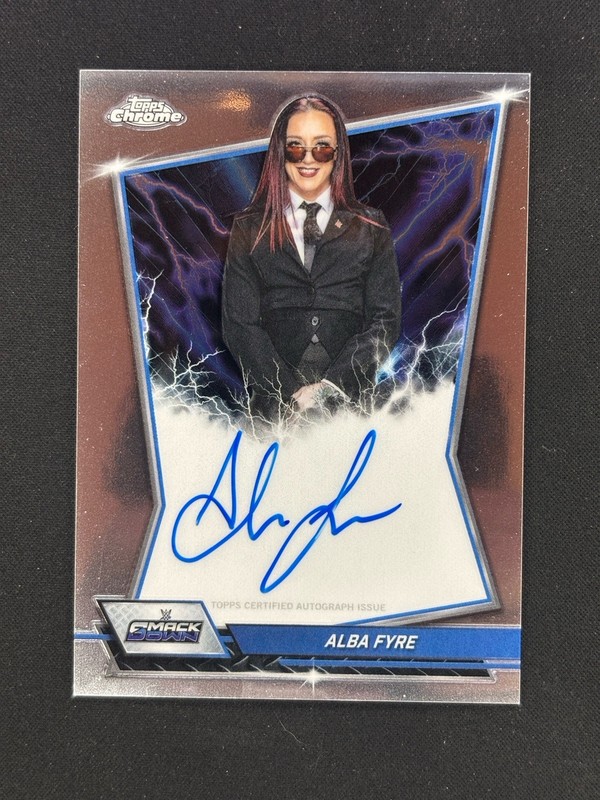 2026 Topps Chrome WWE Blue Brand Autographs Alba Fyre Auto #BBA-ALB