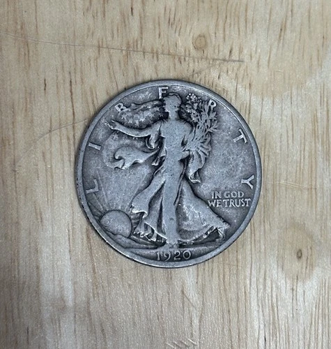 1920-D Liberty Walking Half Dollar Circulated Silver 50C US Coin