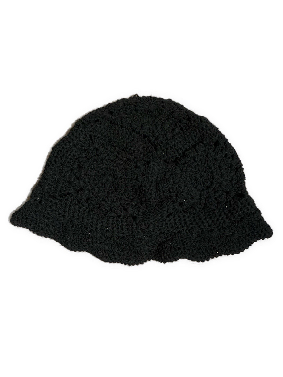 Womens Solid Black knit hat - image 1