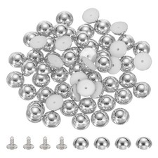 40Pcs Round Dome Studs 10mm ABS Dome Spikes Studs Silver