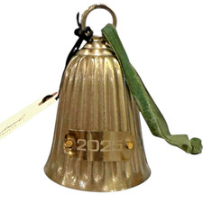 Christmas Bell Ornament Gold Brass Hearth  Hand NWT Holiday Gift Idea 2025