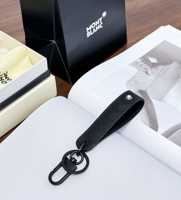 Montblanc Keychain Black With Leather Loop Men