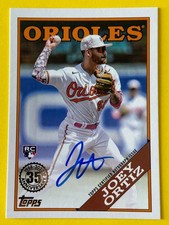 Joey Ortiz RC auto #d /199 - 2023 Topps 1988 insert on card - Brewers rookie. rookie card picture