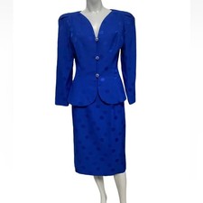 Vintage Ricki Lang for Steve Stoller sz 12 skirt suit  READ
