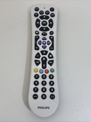Phillips Universal Remote Tv Control 4-device Pearl White SRP4222P/27 CL6 7252￼