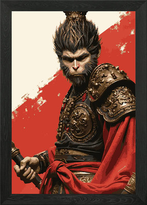 Monkey King Digital Art Gerahmtes Wandbild Poster Leinwanddruck Bild