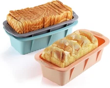 3PCS Silicone Bread Loaf Pan: Non-Stick, Easy Release, Dishwasher Safe