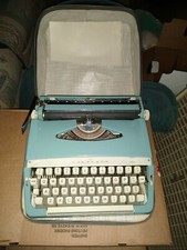 Vtg Blue Metal Coronado Brother Portable Manual Typewriter In Case thumbnail