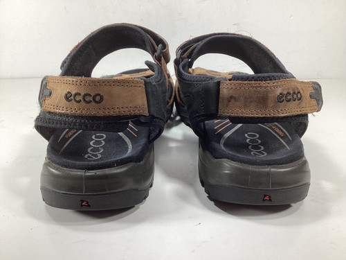 Ecco Yucatan Sandals Shoes Men Size 10 - 10.5 US 44 EU Brown Black Leather Trail - Picture 9 of 11