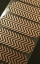 Jamberry SATIN ROSE GOLD CHEVRON, 1/2 Sheet