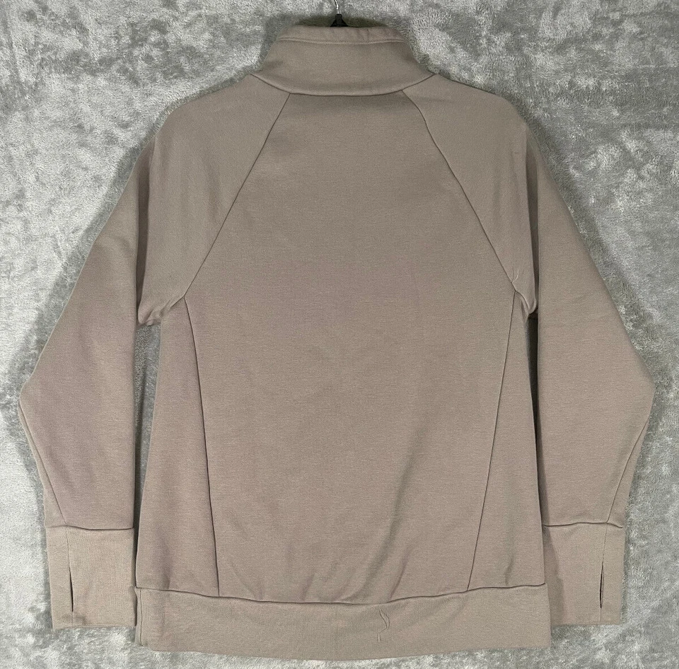 Fabletics Women Sweater Size Small Pullover Long Sleeve Pockets Fleece Mock Gray - Image 4 of 4