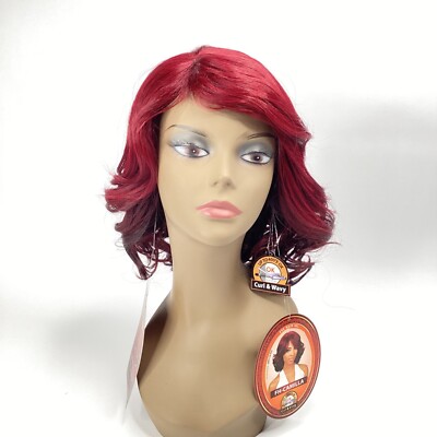 Camilla OM118/99J Burgundy Plum Feather Flip Wig Classic Cap Synthetic  Adjustabl