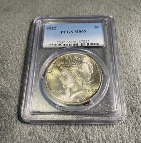 1922 Peace Silver Dollar PCGS MS65 Silver White Superb Luster