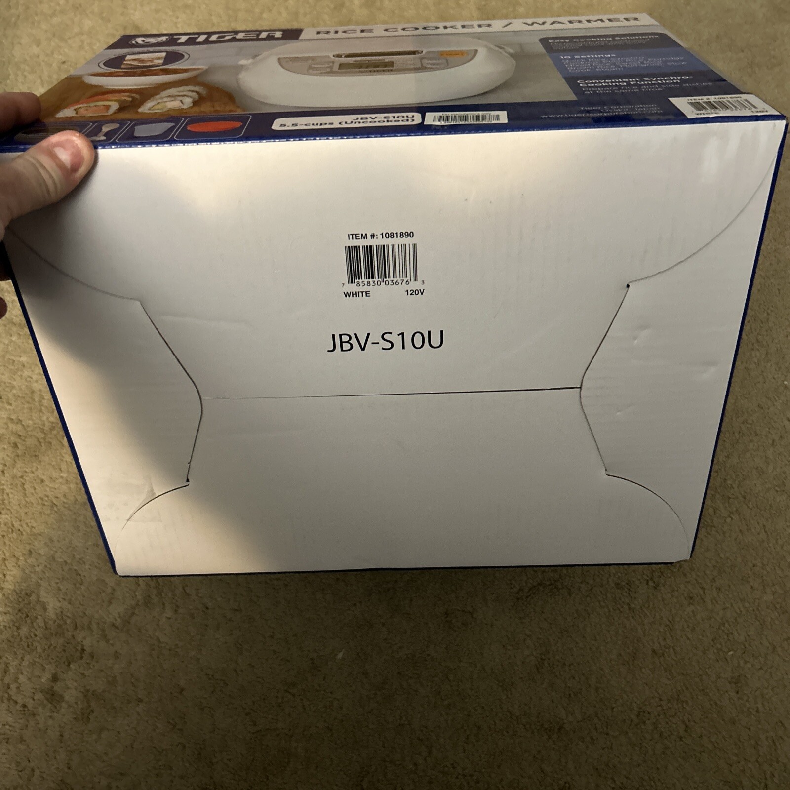 Tiger JBV-S10U 5.5 Cup (Uncooked) Rice Cooker/Warmer New (open Box)