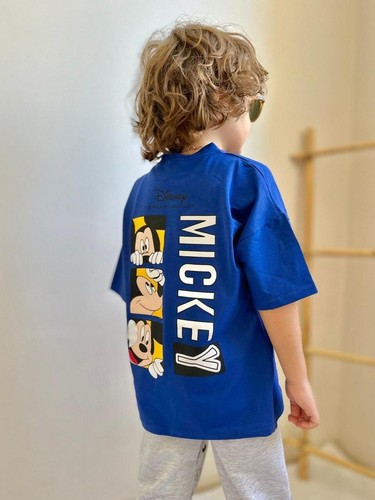 NWT Zara Mickey Boy Short Sleeve T-Shirt & Pants Pajama Set 2-Piece - Picture 3 of 4