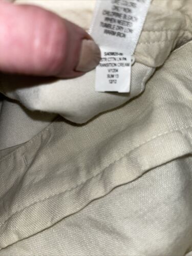 Banana Republic Mens Pants Linen Cotton Drawstring Straight Fit Cream 30x32 NEW - Picture 5 of 9