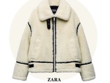 Zara Faux Fur Biker Jacket Size Xs (oversized) Brand New With Tags Aw2023