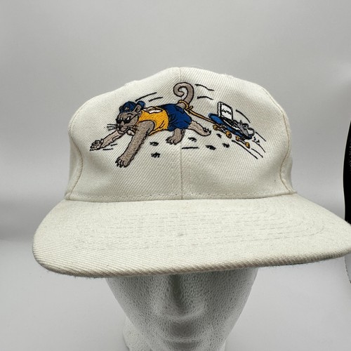 Vtg Otto Baseball Cap Wildcat Skateboard Yellow Jersey White Embroidered - 第 4/12 張圖片