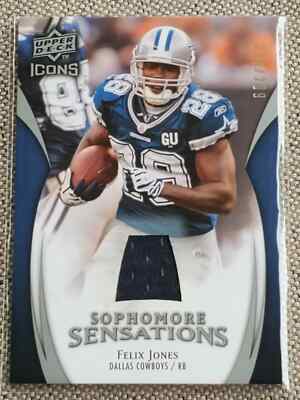 FELIX JONES 2009 Upper Deck Icons Sophomore Sensations GU #ED /299 GAME-USED