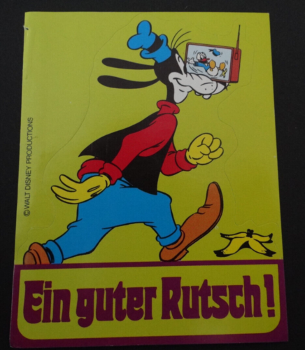Disney-Aufkleber Goofy Ein guter Rutsch! Mickyvision Heft-Beilage MV 01/1978 - Bild 1 von 1