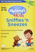 4 Pack - Hyland's Homeopathic Sniffles 'n Sneezes 4 Kids 125 Tablets Each on sale 4 Pack - Hyland's Homeopathic Sniffles 'n Sneezes 4 Kids 125 Tablets Each on sale