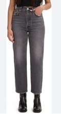 NWT Levi  s Ribcage Straight Ankle Jeans Grey Size 18W Plus NEW