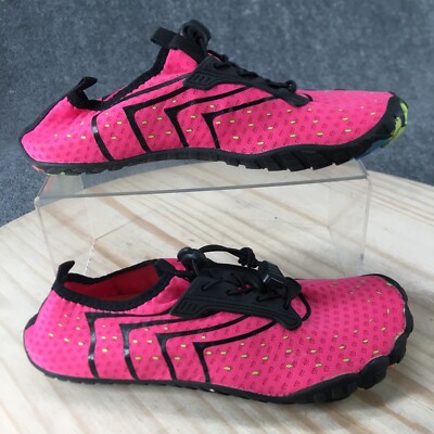 Functional Shoes Womens 38 Water Sport Sneakers Pink Drawstring Waterproof