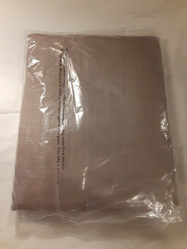 No 918 Amalfi Textured Sheer Rod Pocket Curtain Panel - Taupe -, 54" x 84" - Picture 3 of 3