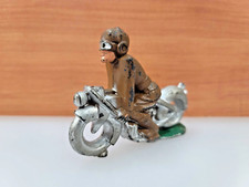 Vintage Barclay Manoil Soldier With Goggles Motorcycle Toy Harley Indian