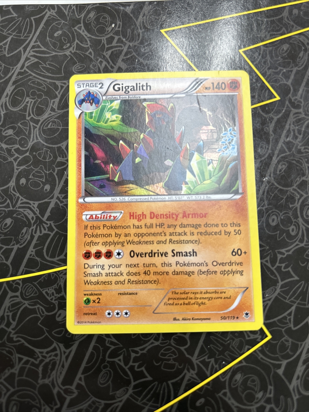 Pokemon Card TCG Gigalith 50/119 Holo Rare Phantom Forces 2014 NM/LP