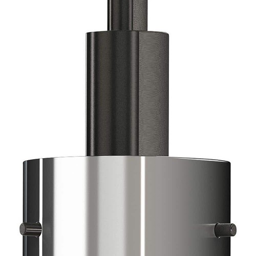(2 Pk)George Kovacs Grid 3 Black & Brushed Nickel 1-Pendant Light w/ Steel Shade - Picture 3 of 4