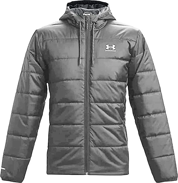 NEW Under Armour Men's XXL UA Hooded Insulated Jacket 1369377-066 GREY REFLECT
