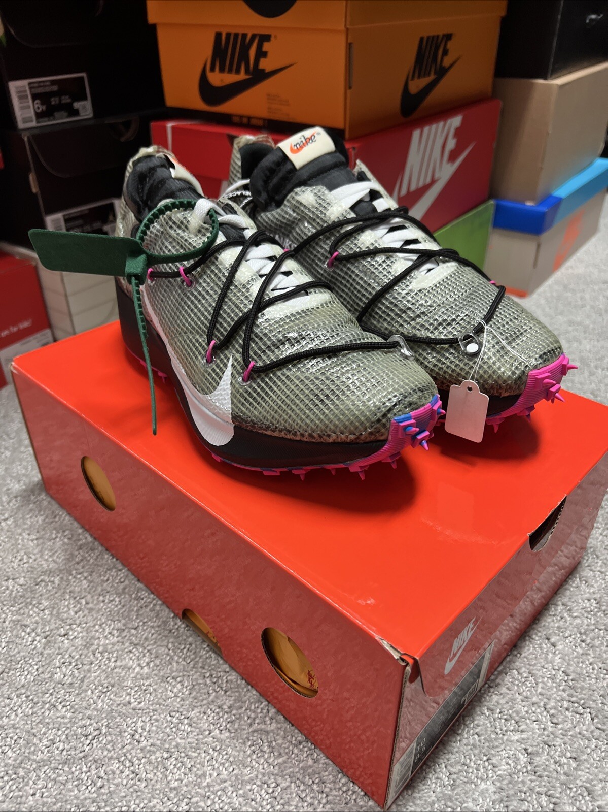 OFF WHITE X NIKE Donna Taglia 10 Nike Off White x Vapor Street Laser Fucsia W