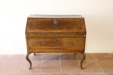 antica ribalta barocca piemontese legno noce XVIII secolo luigi XV calatoia