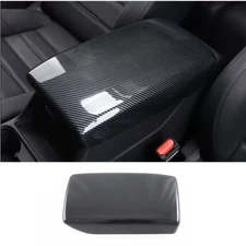 1P Carbon Fiber Central Armrest Storage Box Cover Trim For Honda CRV CR-V 23-25