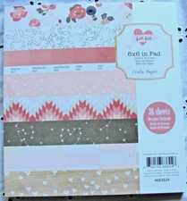 KISS KISS Female Pink 6x6 - 36 Patterned Paper Single Sided Crate Paper 683624