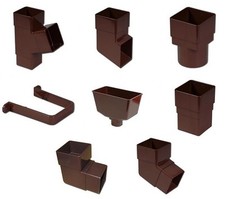 Rainwater Downpipe Accessories - Brown Square Pipe - Brown  Down Pipe Components