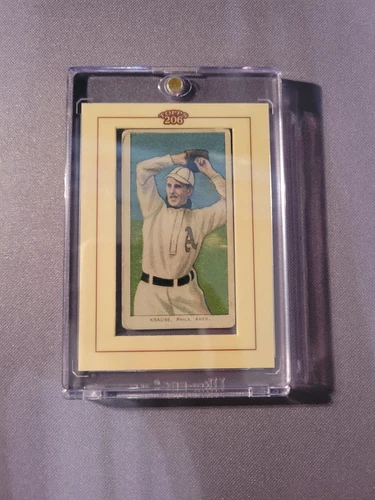 2002 Topps 206 T206 Harry Krause Pitching Sweet Caporal 350 Framed Original