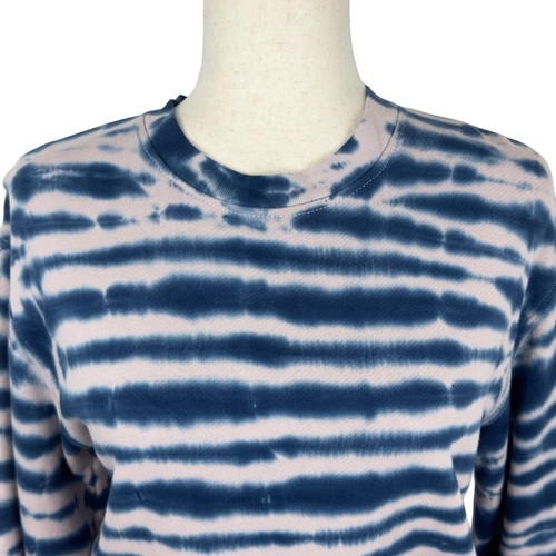 RAILS RAMONA PULLOVER SWEATSHIRT IN STRIPED INDIGO TIE DYE NWT WOMEN'S SIZE XXS - Picture 2 of 14