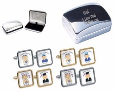 Wedding Cufflinks Personalised Name or Title IE Usher  Date. Groom Best Man etc