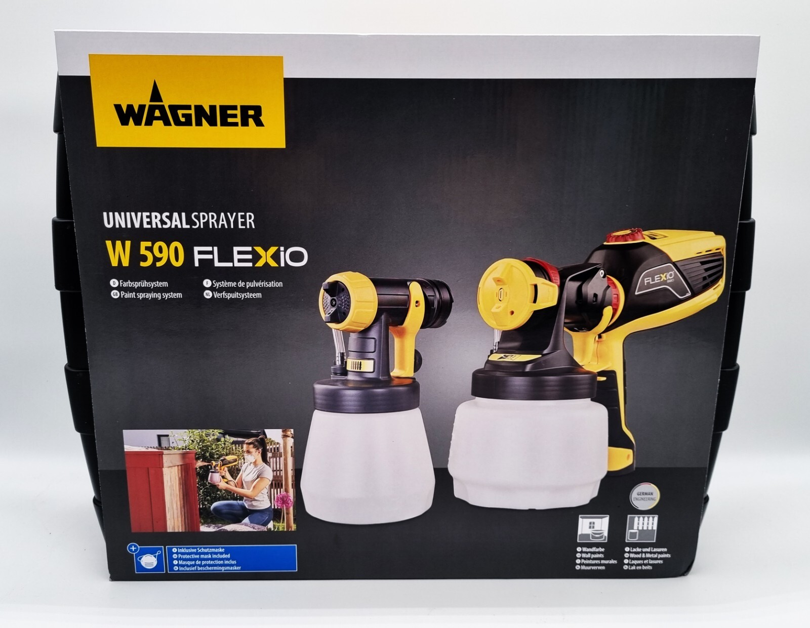Wagner W 590 Flexio Farbsprühsystem Lacke Lasuren Wandfarbe Sprühgerät