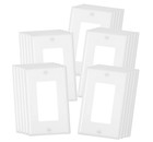 25 Pack White Single Decora Outlet Switch Standard Unbreakable Wall Cover Plates
