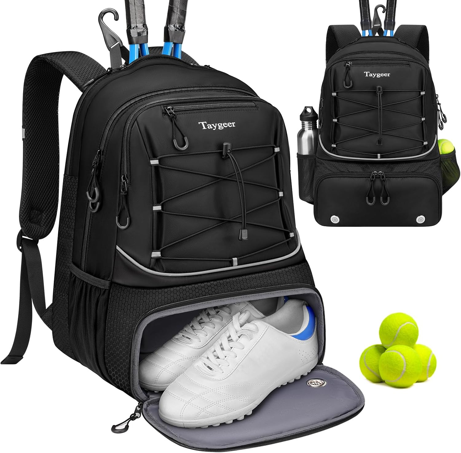 Tennis Bag Bags for Women Men 2 Rackets with Ventilated Shoe Compartment Backpac
