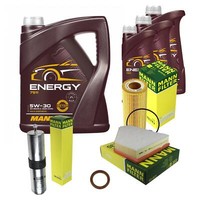 Inspektionspaket 8L Mannol Energy 5W-30 FüR Bmw 3Er Touring E91 335D E92 E90