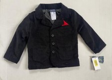 Blazer velours coton noir Baby Boyz by Nanette 12 mois Neuf avec étiquette