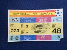 R17426 Unused Ticket World Cup 1982 WC 82 Poland Belgium Match 38